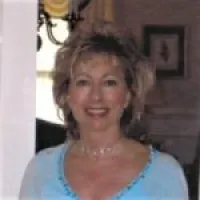 a woman with her mouth open